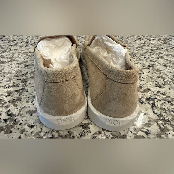 Dior Beige and Cream Monogram Slip-On Loafers main image 5